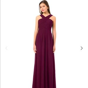 Bill Levkoff wine colored bridesmaid dress, size 0, style 1218